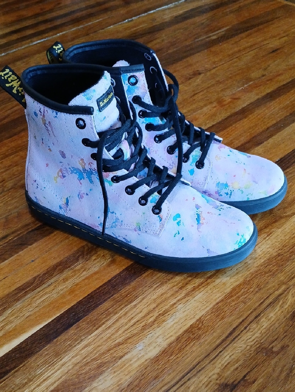 Dr. Martens Sheridan Women's Confetti Suede Lace-Up Boots - 7